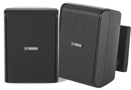 PAR DE ALTAVOCES DE PARED 4″ BOSCH LB20-PC15-4D/15W/70/100V/COLOR NEGRO
