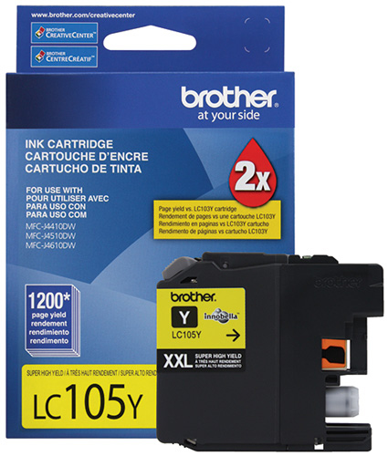 Cartucho De Tinta Brother Lc105Y Amarillo 1200 Paginas