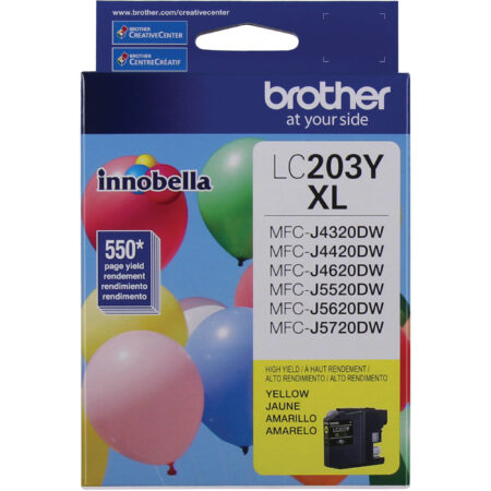 Cartucho De Tinta Brother Lc203Y Color Amarillo, 550 Paginas
