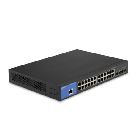 SWITCH LINKSYS GIGABIT ETHERNET LGS328C 24 PUERTOS 10/100/1000/10G+4 PUERTOS SFP+,128GBIT/S, LGS328C
