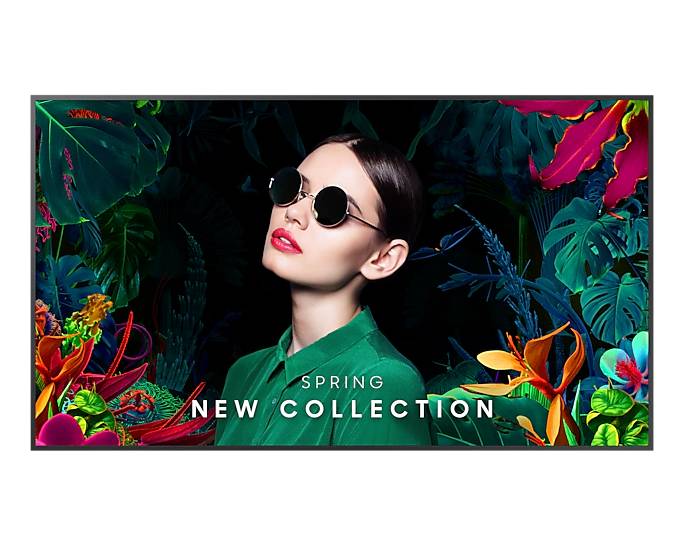 Monitor Para Señalizacion Digital 75" Uhd 4k Qmc Samsung Crystal Lh75qmcebgcxgo Bocinas/hdmi/usb/rj45/rs232c/wifi/color Negro