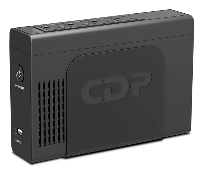 No Break Cdp Li-504 500va/250w Entrada 120v/4 Terminales De Salida/con Bateria De Litio/usb