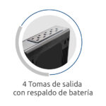 No Break Cdp Li-504 500Va/250W Entrada 120V/4 Terminales De Salida/Con Bateria De Litio/USB
