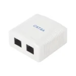 Caja De Pared Linkedpro Lp-Wp-39-C6A Con 2 Puertos, Incluye 2 Jacks Utp Cat6A
