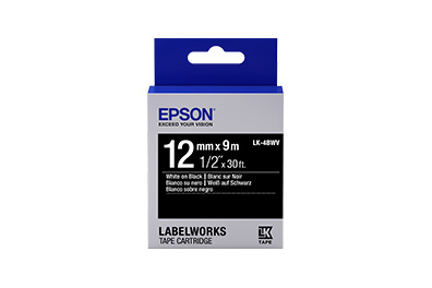 Cinta Epson Lk-4Bwv - Negro, Color Blanco, Negro, Epson