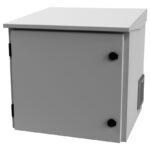 Gabinete De Exterior Con Rack De 19 De 9Ur Con Ventiladores Y Termostato - Se Envía El Gabinete Armado, Montaje A Poste O Torre Se Vende Por Separado.