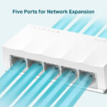 Switch De 5 Puertos Para Escritorio Tp-Link Ls1005 De 5 Ptos 10/100M Y Tecnología Green Ethernet