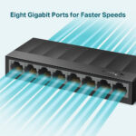 Switch Gigabit De 8 Puertod Para Escritorio Con Tecnología Green Ethernet Plug And Play Tp-Link Ls1008G