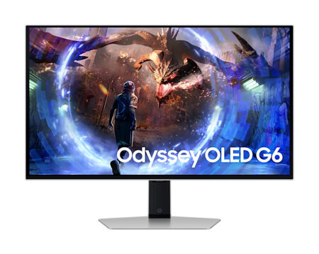 Monitor 27″ Samsung Ls27Dg600Slxzx Odyssey G6/OLED/Gamer/Quad HD/Freesync/360Hz/HDMI/DP/Color Plata