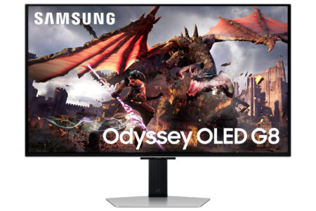 Monitor 32″ Samsung Ls32Dg800Slxzx Odyssey OLED G8/4K UHD (3,840 X 2,160)/OLED/DP/HDMI/USB Hub/WiFi/Bocinas/Gris