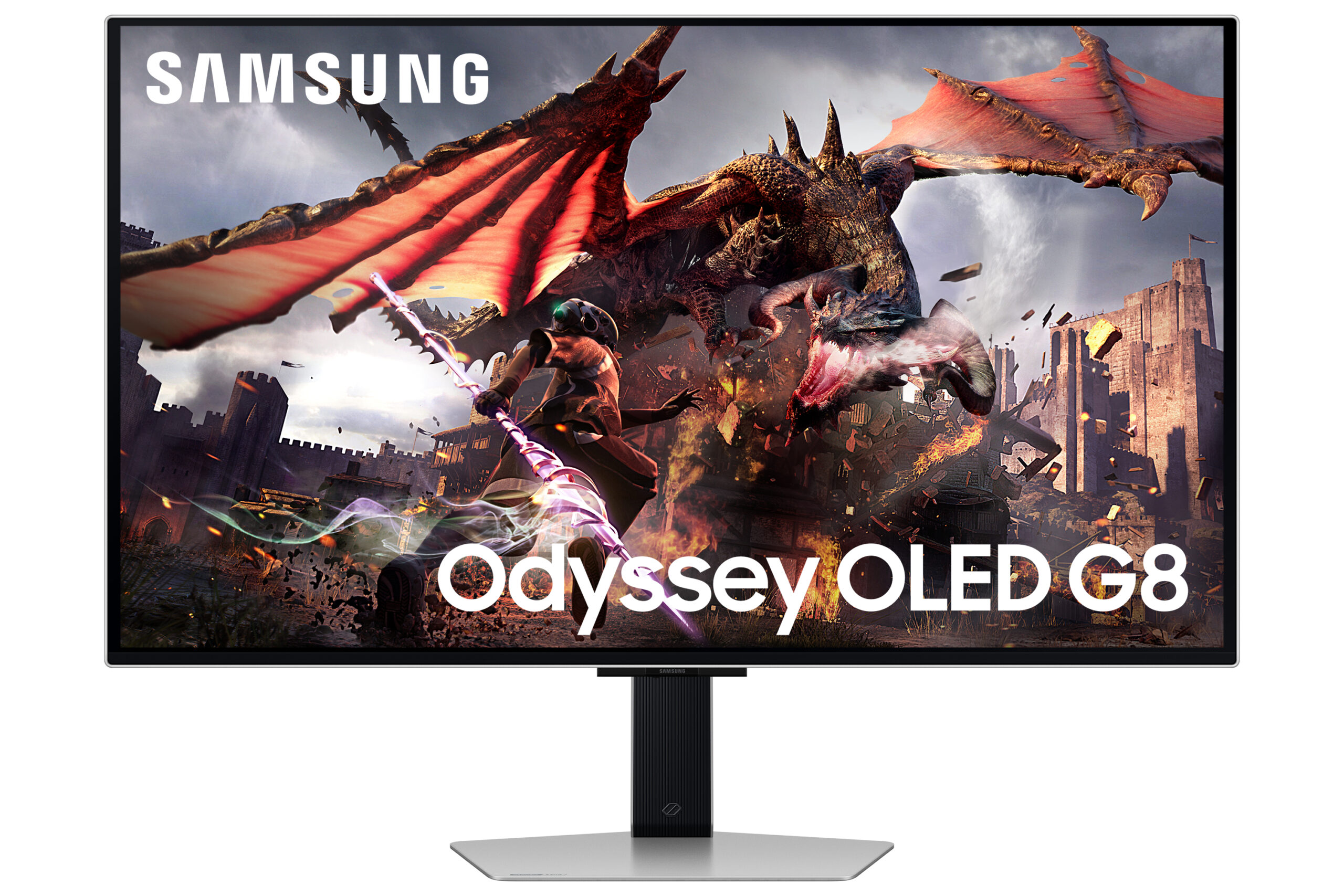 Monitor 32" Samsung Ls32dg800slxzx Odyssey Oled G8/4k Uhd (3,840 X 2,160)/oled/dp/hdmi/usb Hub/wifi/bocinas/gris