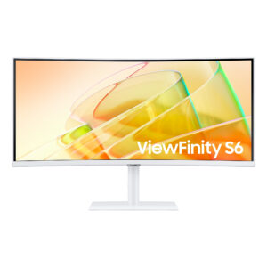 MONITOR  34" SAMSUNG LS34C650TALXZX VIEWFINITY S6 S65TC, LED/CURVO/ULTRA QUAD HD/ULTRA WIDE/FREESYNC/100HZ/HDMI/BOCINAS INTEGRAS (1 X 5W)/COLOR BLANCO