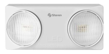 Lampara LED De Emergencia Steren Lam-504, Con Luces Direccionables, Bateria Recargable, Color Blanco