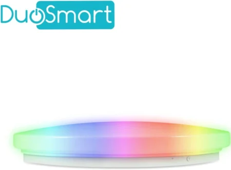Lampara De Techo Inteligente Multicolor Rgb WiFi 2.4Ghz, Duosmart S20, Compatible Con Alexa Y Google Home Con Temporizadores Compatible Con Escenas De Automatizacion En Conjunto Con Otros Dispositivos