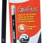 Caja C/12 Piezas Lapiz Grafito Kores Triangular Color Negro 2Hb, 923004