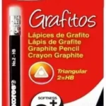 Caja C/12 Piezas Lapiz Grafito Kores Triangular Color Negro 2Hb, 923004