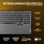 LAPTOP LENOVO LOQ 15ARP9 15.6″/AMD RYZEN 7-7435HS/16GB RAM/512GB SSD/USB-C/HDMI/RJ45/USB-A/NVIDIA GEFORCE RTX 4070/WINDOWS 11 HOME/COLOR NEGRO/83JC009CUS