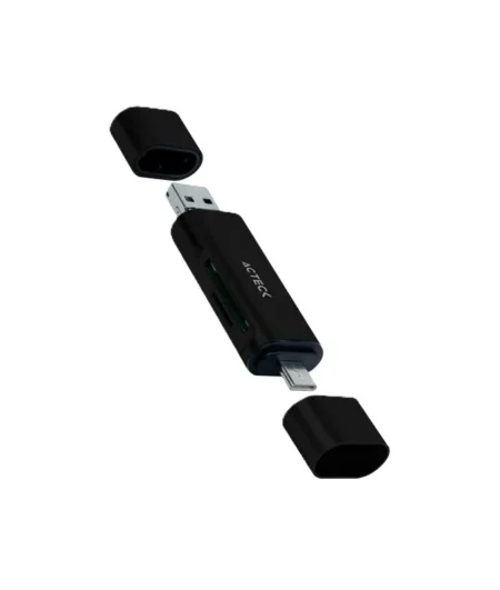 ##LECTOR DE MEMORIA DUAL ACTECK AC-934824 DH450, MICROSD, SD, USB TIPO A, USB TIPO C, COLOR NEGRO (OPENBOX)