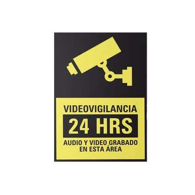 Letrero De Videovigilancia Sys-Letvid Poliestireno/20X30 Cm/Seguridad Y Advertencia