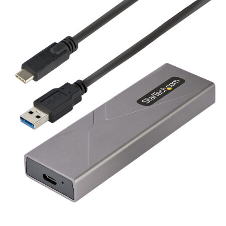 Gabinete Externo USB-C 10Gbps A NVMe M.2 O SSD M.2 SATA Sin Herramientas Para SSD M.2 Ngff PCIE/SATA Startech M2-USB-C-NVMe-SATA
