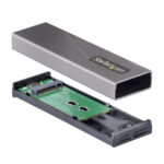 Gabinete Externo USB-C 10Gbps A NVMe M.2 O SSD M.2 SATA Sin Herramientas Para SSD M.2 Ngff PCIE/SATA Startech M2-USB-C-NVMe-SATA