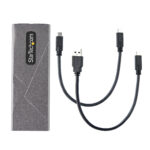 Gabinete Externo USB-C 10Gbps A NVMe M.2 O SSD M.2 SATA Sin Herramientas Para SSD M.2 Ngff PCIE/SATA Startech M2-USB-C-NVMe-SATA