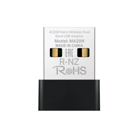 Adaptador De Red USB Mercusys Ma20N/Ac650/Inalambrico/433Mbit/S/Doble Banda 2.4/5Ghz