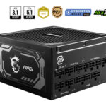 Fuente De Poder 1250W MSI Mag A1250Gl Pcie5/80 Plus Gold/ATX/Full Modular/Color Negro