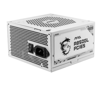 FUENTE DE PODER 850W MSI MAG A850GL PCIE5 WHITE 80 PLUS GOLD/24-PIN ATX/120MM/COLOR BLANCO