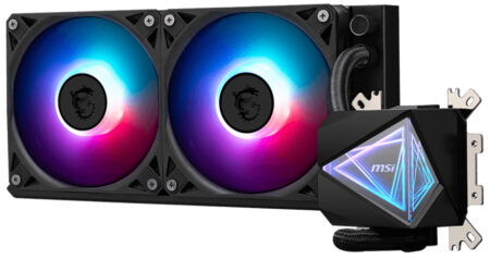 Enfriamiento Liquido MSI Mag Coreliquid I240 Argb Gen2/2X120Mm/Hasta 2100Rpm/Lga 1700,1851,Am5/Color Negro