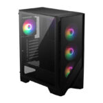Gabinete MSI Mag Forge 120A Airflow/Midi-Tower/Ventana Cristal/Sin Fuente/6 Ventiladores Instalados/Color Negro/Factor ATX/Micro-ATX/Mini-Itx