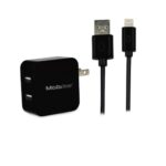 Kit Cargador USB Con Cable Lightning Mobifree Mb-914192 - Pared, Negro
