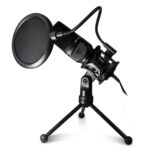 MICROFONO GAME FACTOR MCG601 PARA STREAMING/STAND/ANTI POP/NEGRO/USB
