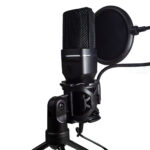 MICROFONO GAME FACTOR MCG601 PARA STREAMING/STAND/ANTI POP/NEGRO/USB