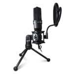 MICROFONO GAME FACTOR MCG601 PARA STREAMING/STAND/ANTI POP/NEGRO/USB