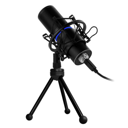 Microfono Game Factor Mcg700, USB, LED Profesional, Color Negro