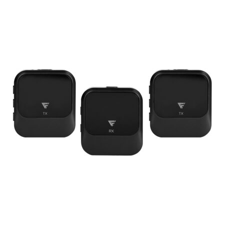 Kit De 2 Microfonos Inalambricos De Solapa Y Receptor Game Factor Mcl650 USB C/2.4Ghz/Corbatero, Alcance 50M, 30Hz-20Khz, Negro