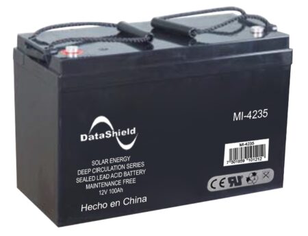 Batería Datashield Mi-4235 – 100 Ah, Sistemas Solares Y/O Inversores Cargadores Solares, 12 V, Negro