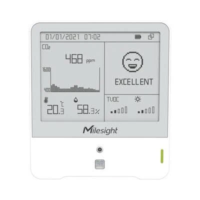 Monitor Ambiental Con Display Milesight Am307-915M Para Temperatura/Humedad/Coa/Con Lorawan