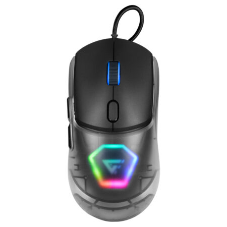 Mouse Game Factor Mog530-Bk – Carcasas Intercambiables, Pixart 3327, 12, 000 Dpi, Rgb, USB, Negro