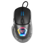 Mouse Game Factor Mog530-Bk - Carcasas Intercambiables, Pixart 3327, 12, 000 Dpi, Rgb, USB, Negro