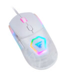 Mouse Game Factor Mog530-Wh - Carcasas Intercambiables, Pixart 3327, 12, 000 Dpi, Rgb, USB, Blanco