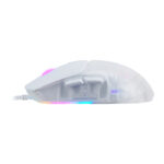 Mouse Game Factor Mog530-Wh - Carcasas Intercambiables, Pixart 3327, 12, 000 Dpi, Rgb, USB, Blanco
