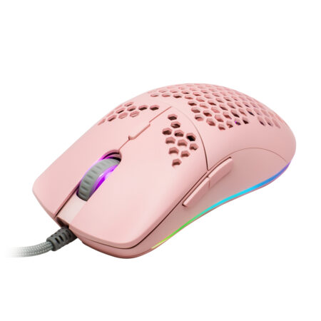 Mouse Game Factor Mog601 Gamer, Rgb, Color Rosa, USB, Mog601-Pk