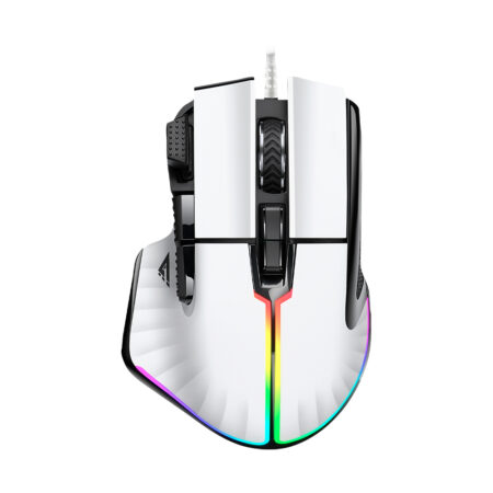 Mouse Alambrico Game Factor Mog602-Wh Gamer/Rgb/Color Blanco/USB/19000 Dpi/8 Botones