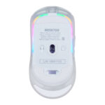 Mouse Game Factor Mow700 Inalámbrico - Carcasas Intercambiables, 2.4G+Bt, Pixart 3395, 26, 000 Dpi, Rgb, Blanco