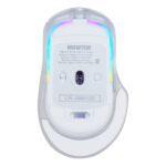 Mouse Game Factor Mow700 Inalámbrico - Carcasas Intercambiables, 2.4G+Bt, Pixart 3395, 26, 000 Dpi, Rgb, Blanco