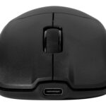 Mouse Game Factor Mow800 - Inalámbrico 2.4G+Bt, Pixart 3395 4K, 26, 000 Dpi, Base Rgb, Ultraligero, Negro