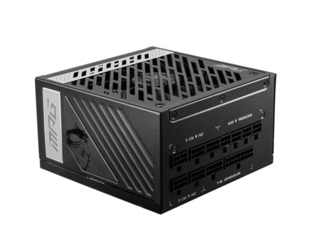 FUENTE DE PODER 1000W MSI MPG A1000G, 80 PLUS GOLD, 20+4 PIN ATX, 135MM, COLOR NEGRO
