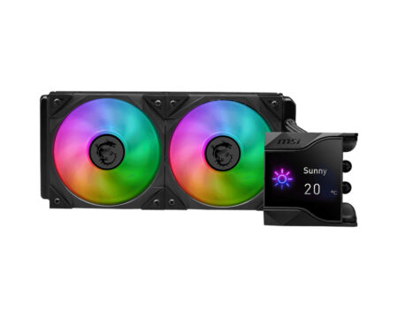 ENFRIAMIENTO LIQUIDO MSI MPG CORELIQUID D240 ARGB LIGHTING/2X120MM/2800RPM/LGA 1700,1851,AM5/COLOR NEGRO